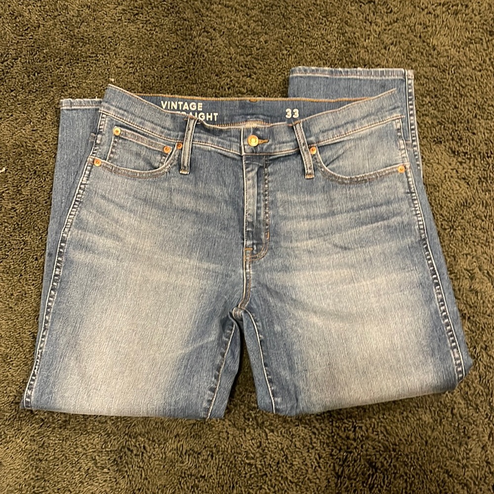 Jcrew Vintage Slim Straight Jeans Size 33